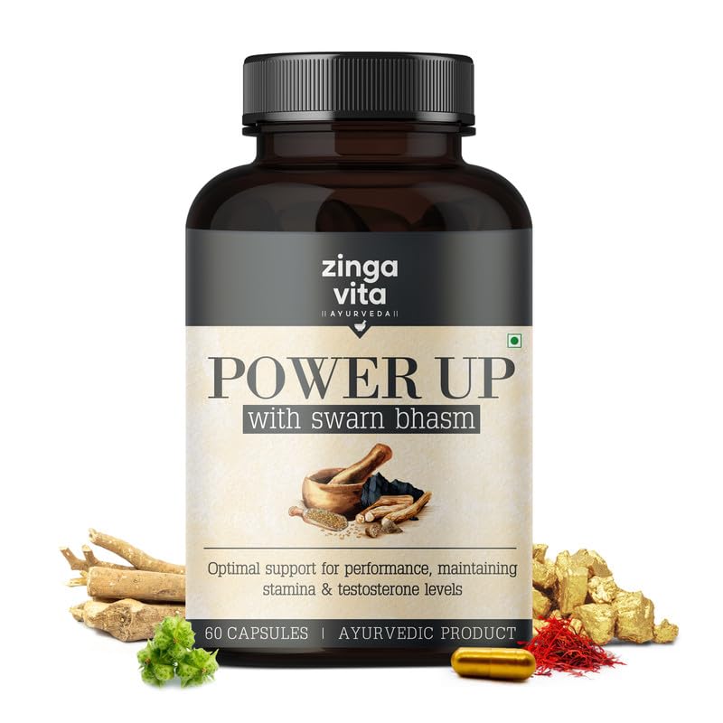 Zingavita Power Up Shilajit Gold Capsules with Swarn Bhasm | Ayush Approved with 17 Ayurvedic Herbs like Shilajit Original, A