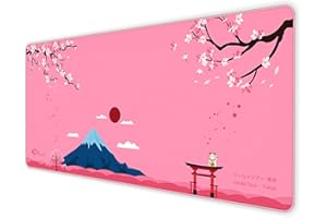 Akko Gaming Mouse Pad World Tour Tokyo XXL, Waterproof, Durable, Smooth Surface, Non-Slip Rubber Base, Stitched Anti-Fray Edges, Improve Accuracywith Extra Large Size 900 x 400 x 4 mm (Pink)