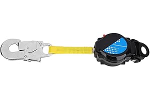 Lwuey Dispositivo Anticaduta, Dispositivo Protección Contra Caídas Telescópico 1.6 Metros Seguridad Tejados Arnés Gancho Seguridad Resistente Enganche Rápido Sistema Frenado Antiacción Rápida