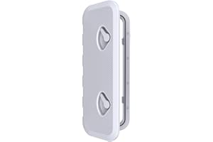 Seaflo Marine pont de bateau Trappe d'accès et couvercle 60,7 x 24,1 cm, Blanc, 607 mm x 243 mm