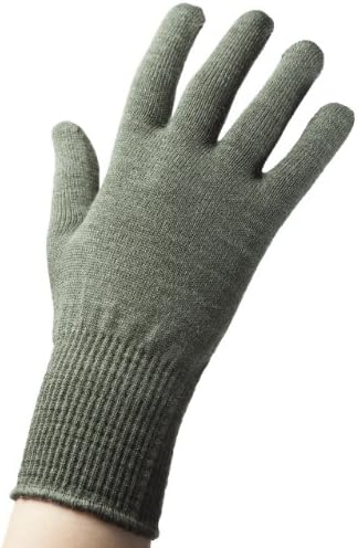 EDZMerino Wool Thermal Liner Gloves - Green, M-L