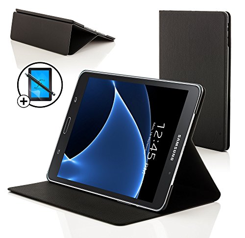 Forefront Cases® Samsung Galaxy Tab A 7.0 SM-T280 Leder Drehbar Hülle Schutzhülle Tasche Smart Case Cover Stand - Rundum-Geräteschutz und intelligente Auto Schlaf / Wach Funktion inkl. Eingabestift und Displayschutz