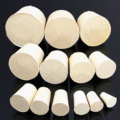 5x Labor Voll Gummi Stecker Stopper Bungs Flask Konische Rohrstopfen – 6 # - 4