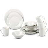alpina 4 People Complete Dinnerware Set - Plates and Bowls - Earthenware Dinnerware - Dinner Plates, Dessert Plates, Bowls an