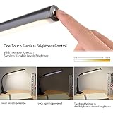 Sunix 6W 24 LED Klemmleuchte, Dimmbar Bettleuchte, LED Tischlampe, LED Leselicht USB-Kabel Inklusive, Touch-Steuerung, LED Leselampe für Schlafzimmer Büro - 2