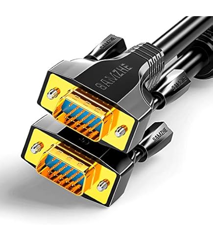 Câble VGA Mâle-mâle 10 Mètres - Pour Connecter Ordinateur à Moniteur, Projecteur, TV HD - 10