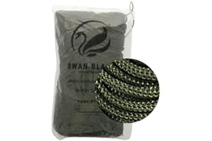 FILATI ITALIANI Swan Black, 500 g und Sortiment Zubehör für Taschen (Militär)
