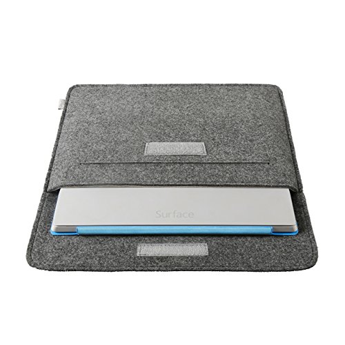 Inateck Tasche Microsoft Surface Pro 3/4 Tablet Hülle Ultrabook Laptoptasche, kompatibel mit iPad Pro 12,9″ und das neue 13“ MacBook Pro Late 2016, Dunkelgrau - 3