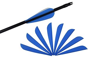 NIKA ARCHERY 3 Inch Arrow Feather Plastic Fletching Vanes for DIY Archery Hunting Targeting Accessories (Pack of 50)