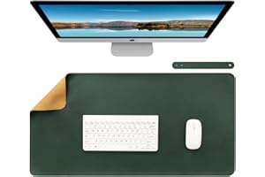 Olrla Korkowa i zielona skórzana podkładka na biurko, 80 x 40 cm, duża podkładka pod mysz, mata na biurko, wodoodporna, do biura i domu