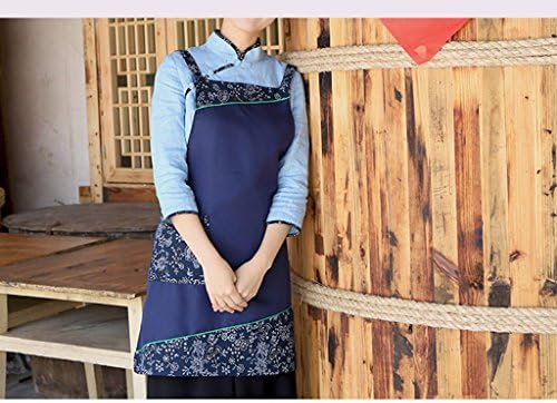 CYJZ® Retro Nacional Del Viento   Estilo Chino Algodón Calicó Cocina Sin Mangas Delantales Comfortable
