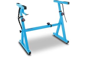 Liquid Stands Klaviertastaturständer – Z-Stil, verstellbarer und tragbarer Notenständer für Kinder und Erwachsene, passend für elektrische Klaviere mit 54–88 Tasten, hellblau, stabiler Keyboardständer