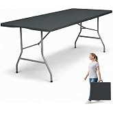 edihome, Folding Table 180 x 68 x 74 cm for Dining Room, Camping, Garden and Catering &ndash; Sturdy Portable Table for Indoor and