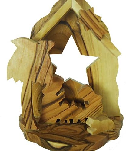 ZulufOlivewood Olive Wood Nativity Scene Set From Jerusalem Holyland - NAT011