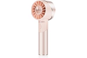 OUILA Handheld Fan, Mini Fan USB Rechargeable Portable Battery Fan with 4 Speeds Turbo Wind, 2600 mAh Max 16 Hours Small Hand Fan To Go for Travel Office Home Outdoor