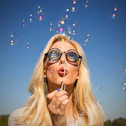 GloFX Kaleidoskop Rave-Brille – Black Tinted Kaleidoskop-Refraction-Effekt - 6
