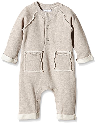 Bellybutton Kids Unisex Baby 1572862 Crew Neck Long Sleeve Footies, Brown (dune Melange Brown 8884), 0-3 Months (Manufacturer size: 62)