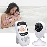 2.4GHz Video Babyphone mit Kamera Intercom Baby Monitor 2.4 Zoll TFT LCD Display/Bildschirm (IR Nachtsicht, Zwei Wege Gegensprechanlage, 4 Lullabies,Temperaturerfassung) - 3