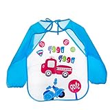 HABI Babylätzchen Weiches Bib Wasserdicht Lätzchen aus Cotto passen Neugeborenes Wasserdichtes Baby Lätzchen mit Klettverschluss 3-24 Monaten - 2