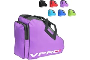 VPRO Bolsa para patines de hielo, bolsa para patinaje en línea, bolsa de patinaje para niños y adultos, con correa y cremallera