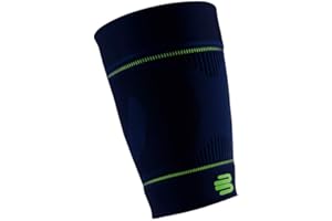 ‎BAUERFEIND BAUERFEIND, 1 Paar Sport Kompressions-Oberschenkelbandagen, Unisex, Rechts und links tragbar, Für Ball- und Ausdauersportarten, Stärkung der Muskulatur, Gr. M lang, Marineblau, 29345721500032