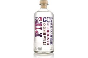 Bright Spirits Pips Gin | 100% Natural Summer Berry Flavour | Distilled with Real Fruit | No Added Sugar | Award-Winning Craft | Small Batch Distilled Flavoured Gin | Juniper-Led | 40% ABV | 70cl