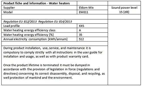 YUNGA Klein Durchlauferhitzer 3,5 KW mit Armatur und Kabel - 3