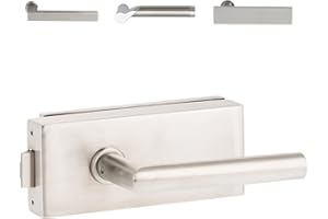 ck-türbeschläge Glastürschloss Q UV (unverschließbar) Edelstahl matt, mit vielen Drückern zur Auswahl (New Orleans)