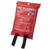 1m x 1m Quick Release Safety Fire Blanket In Case, Ideal for Home/Office