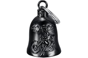 MOCY BELL - Clochette Moto Lady Biker Guardian Gremlin Mocy Bell Acier Inoxydable Noir
