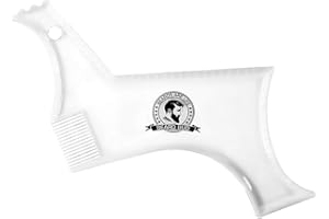 Danlai Barba Shaper Con Pettine Integrato Per Barba Shaping Strumento Styling Tool Barba Sagomatura Modello Guida Pettine Per Barba Uomo Trimming Hair Liner (trasparente)