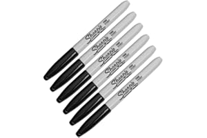6 x Sharpie Permanent Marker Fine Point Black - NEW