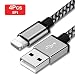 Produktbild OTISA Lightning Kabel,4Pack 1.5M Nylon iPhone Ladekabel iPhone Kabel USB Datenkabel für Apple iPhone X/8/8 Plus/7/7 Plus/6S/6S Plus/5/5S/5C/SE, iPad Pro/Air/Mini,Sliver …