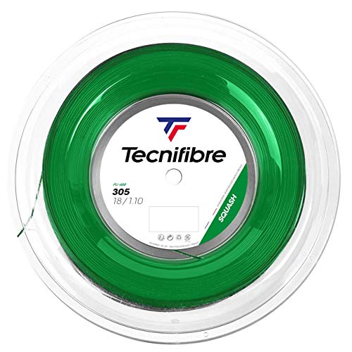 Tecnifibre Bobine 200M-305-1.10 Cordage de Squash Adulte, Vert, Jauge 1.10