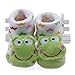 Double Baby Indoor Anti-slip Warm Knitting 3D Socks Green Frog 0-12 Moths