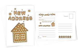 FELICITAS New Address Postcards - Pack 30 Post Cards - Moved Home Announcement - Moving House Notification - Change of Address Details - Name Date - Easy DIY Fill in Blanks - Eco-Friendly (No Envs) - UK Made