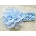 Janecrafts (Set of 9pcs) Big Chiffon Flower Crochet Baby Headband Little Girls' Hair Bands Head Wear Mix in 9 Colors