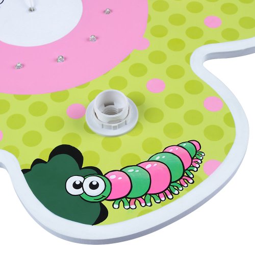 Infantastic Kinderlampe in Blumenform mit Schmetterling und Raupe, LED Nachtlicht-Funktion, Deckenlampe ca. 49x49x7cm - 6