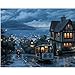 Produktbild Bluelover Nacht Zug Digital Ölgemälde DIY Ölgemälde von Zahlen Kits rahmenlose LeinwandHome Wall Decor 40x50cm