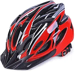 ZIGLY Adult Bicycle Helmet Lightweight Honeycomb Ventilation Design Safety Protection Bicycle Helmet for Men and Women (Red-Black)