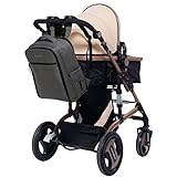 Lekebaby Baby Wickelrucksäcke mit Wickelauflage und Kinderwagen Haken, Grau - 7