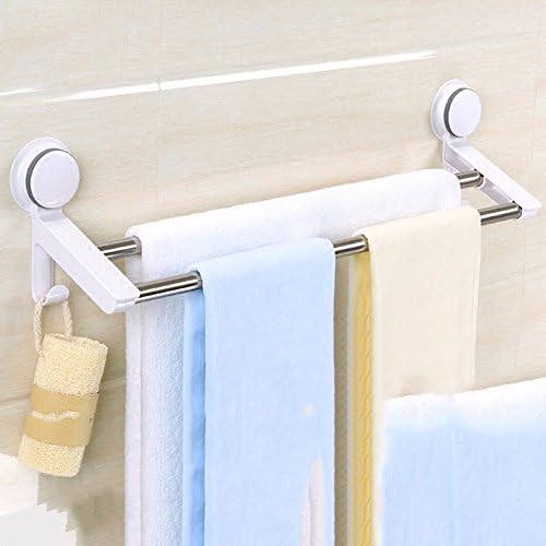 GGHYYO The Suction Cup Mount Boards Towel Rail Punch-Free Bathroom Wall Mount 66Cm Stainless Steel