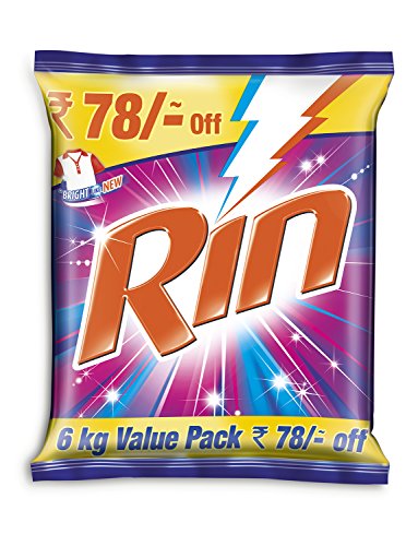 Rin Detergent Powder - 6 kg RS.427 (19.00% Off) - Amazon