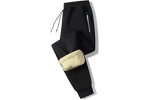 ZOXOZ Pantaloni Tuta Uomo Felpata Pile Foderato Fleece Termici Cotone Sportivi Joggers Pantaloni Cerniera Tasche Laterali