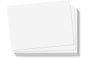 SWEETZER & ORANGE S&O 300gsm 5x7” Postcard Paper Cardstock (Both Sides Blank) for Art or Message Notes Sheets for Mailing. White Blank Greeting Slips, Index Flash Printable Letter Note Set. Bulk Post Tags– 50 Pack