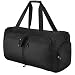 Produktbild OMorc Duffel-Tasche für Reisen oder Sport, 60 l Fassungsvermögen, zusammenfaltbar, wasserabweisend, abnehmbarer Schulterriemen, für Frauen und Männer, schwarz