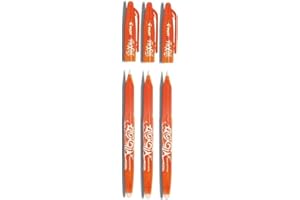 Pilote Orange Frixion à bille Effaçable Stylos Stylo 0.7mm Pointe pointe 0.35mm Line BL-FR7 (Paquet De 3)