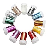 COLORES SÚPER BRILLANTES: Toda la purpurina de nuestro set es súper colorida y brillante. Como la purpurina es tan fina, se puede usar para muchos proyectos diferentes de artes y manualidades. Puede usarlas con plantillas de tatuajes, crear diseños de nail art a la moda o con pintura.