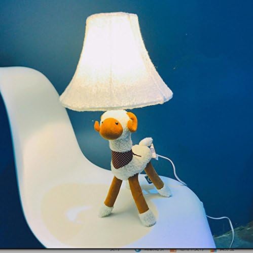 Fabric Dimmer Switch Super Cute Animal Cotton Floor Lamp For Children, Giraffe /Alpaca/Well Dress Deer With Bag Led Desk Lamp Cotton Decorative Table Lamp For Rooms