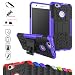 Produktbild Huawei Nova Kick-Ständer Hülle,Mama Mouth [Heavy Duty] Rugged Armor stoßfest Handy Schutzhülle Silikon Tasche Ständer Hülle Case mit Standfunktion für Huawei Nova 51090UAW 51090UAU 51090UPS 51090UPR Smartphone,Lila